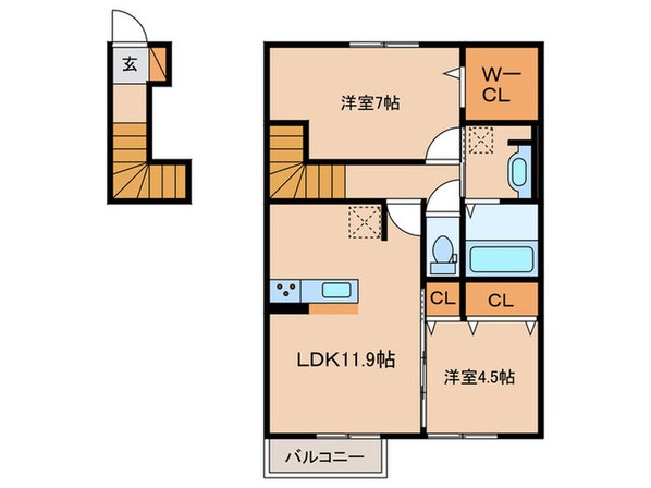 コンフォルタA棟の物件間取画像